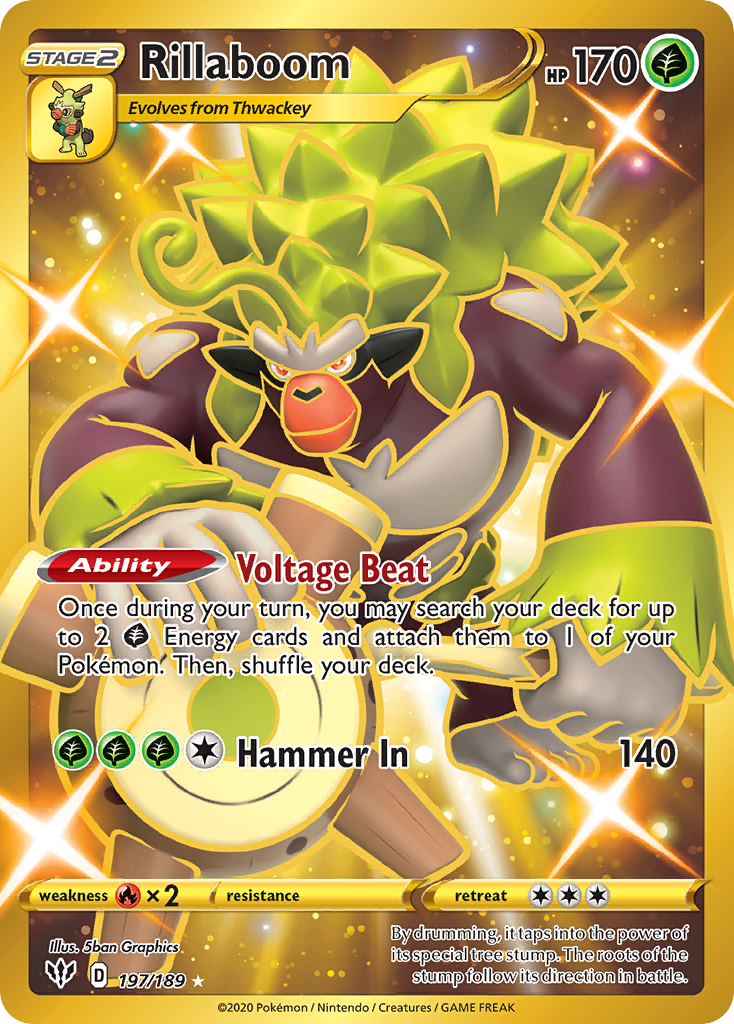 Darkness Ablaze Holo Rillaboom #197/189